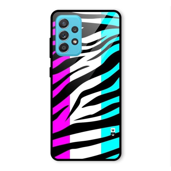 Zebra Texture Glass Back Case for Galaxy A52s 5G