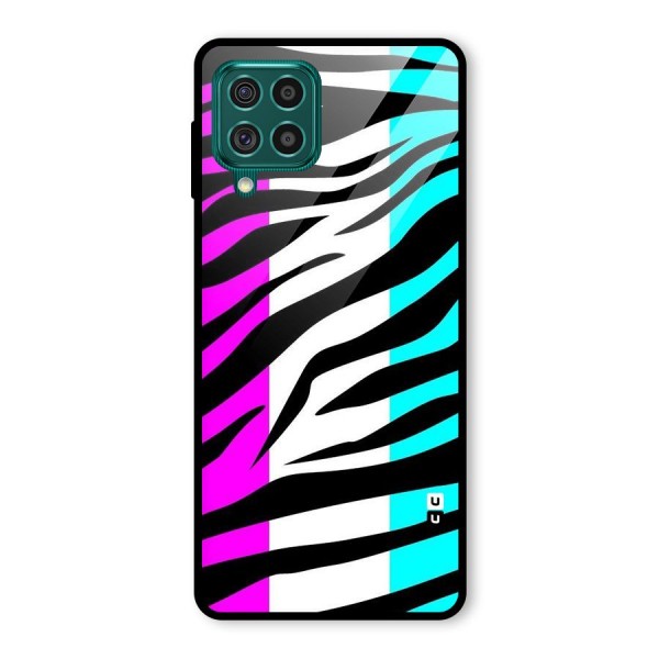 Zebra Texture Glass Back Case for Galaxy F62