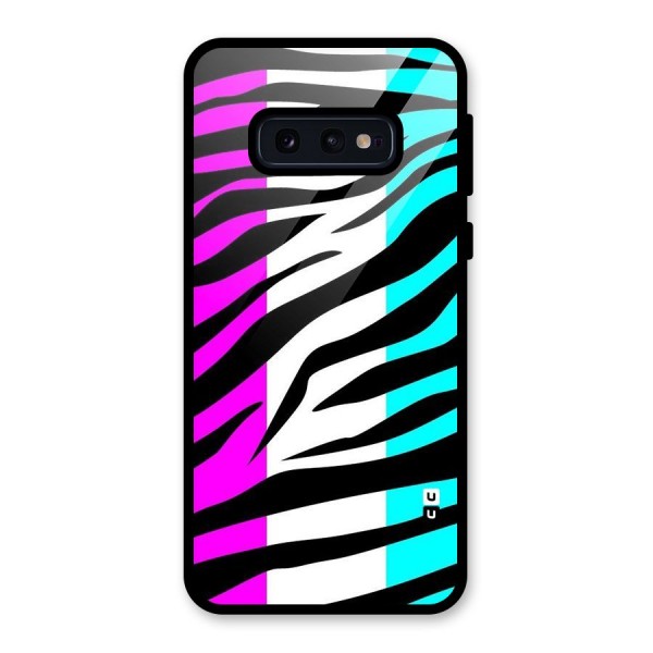 Zebra Texture Glass Back Case for Galaxy S10e