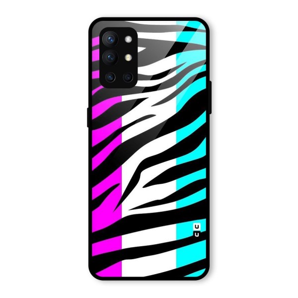 Zebra Texture Glass Back Case for OnePlus 9R