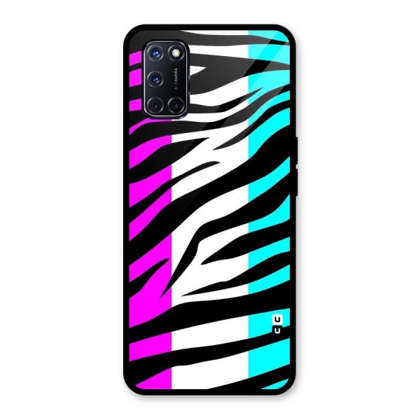 Zebra Texture Glass Back Case for Oppo A52