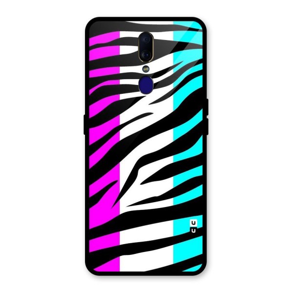 Zebra Texture Glass Back Case for Oppo F11