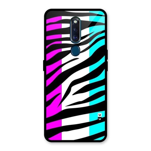 Zebra Texture Glass Back Case for Oppo F11 Pro