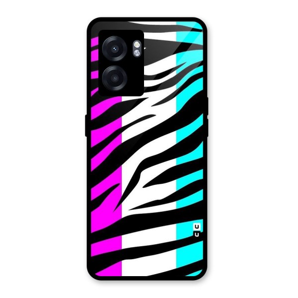 Zebra Texture Glass Back Case for Oppo K10 (5G)