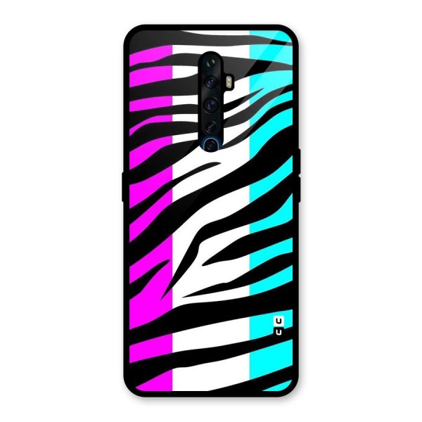 Zebra Texture Glass Back Case for Oppo Reno2 Z