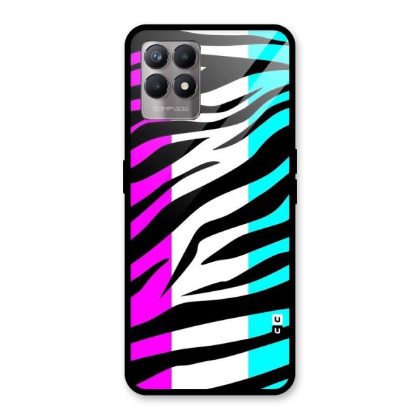 Zebra Texture Glass Back Case for Realme 8i