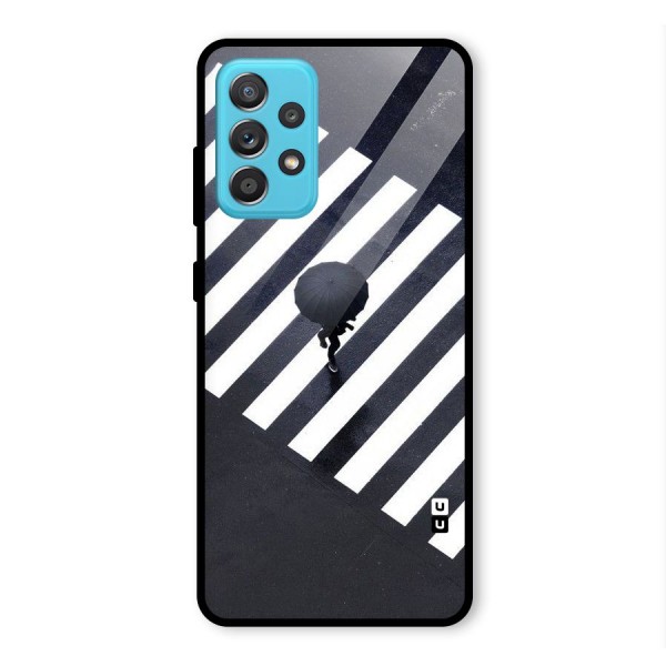 Zebra Walking Glass Back Case for Galaxy A52s 5G