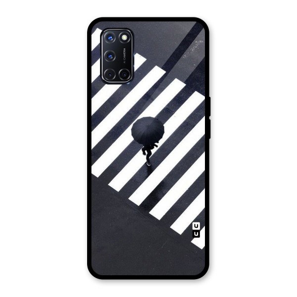 Zebra Walking Glass Back Case for Oppo A52