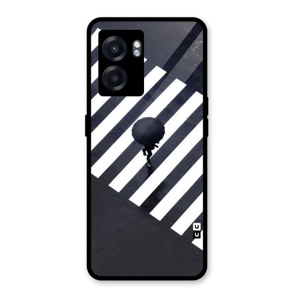 Zebra Walking Glass Back Case for Oppo K10 (5G)