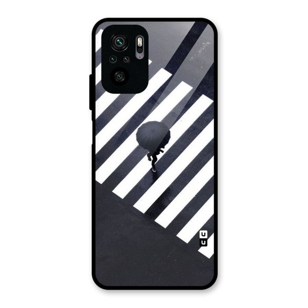 Zebra Walking Glass Back Case for Redmi Note 10