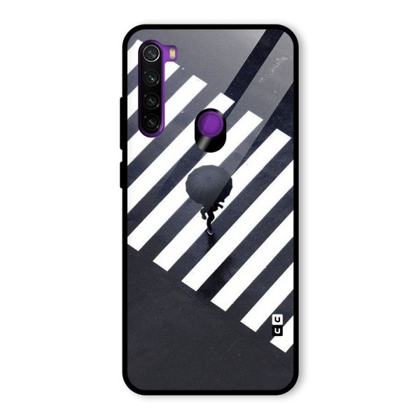 Zebra Walking Glass Back Case for Redmi Note 8