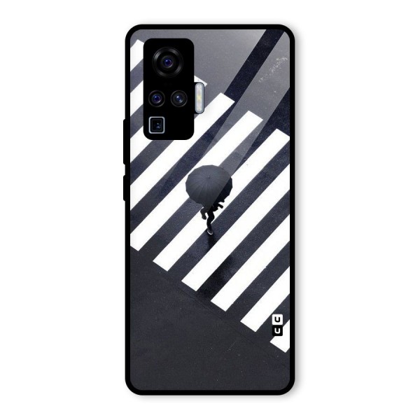 Zebra Walking Glass Back Case for Vivo X50 Pro