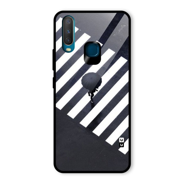 Zebra Walking Glass Back Case for Vivo Y15