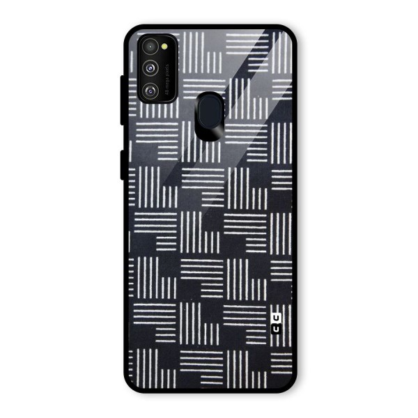 Zig Zag Hierarchy Glass Back Case for Galaxy M21