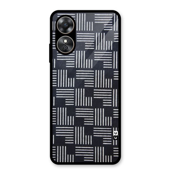 Zig Zag Hierarchy Glass Back Case for Oppo A17