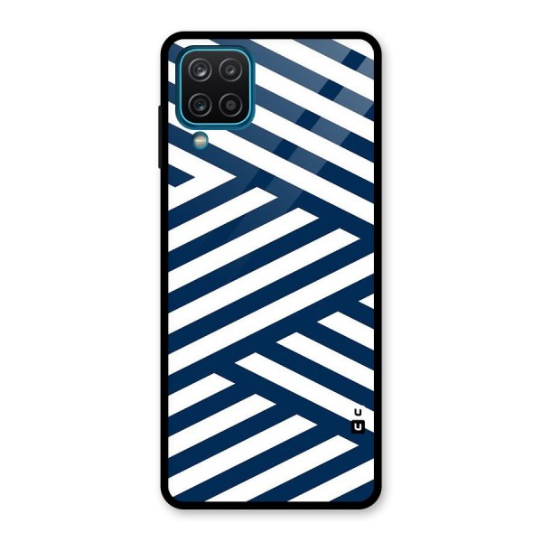 Zip Zap Pattern Glass Back Case for Galaxy A12