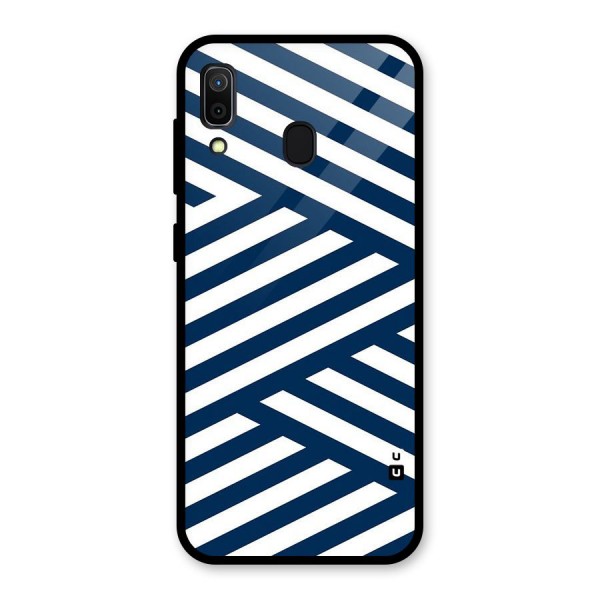 Zip Zap Pattern Glass Back Case for Galaxy A30