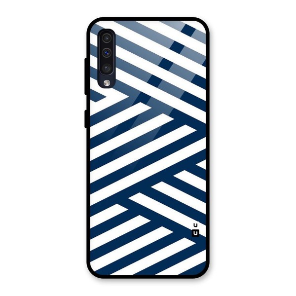 Zip Zap Pattern Glass Back Case for Galaxy A50s