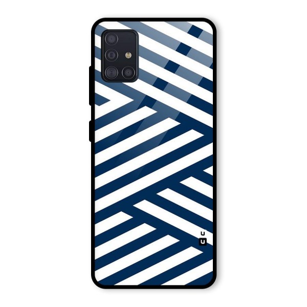 Zip Zap Pattern Glass Back Case for Galaxy A51