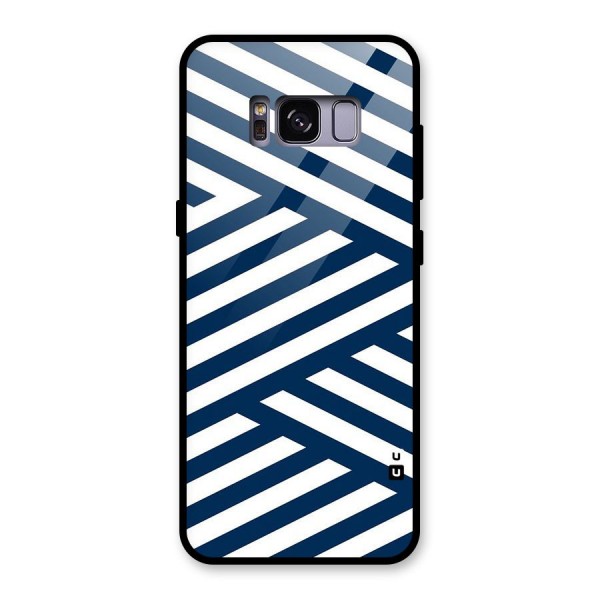 Zip Zap Pattern Glass Back Case for Galaxy S8