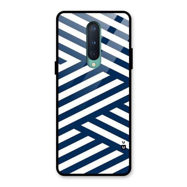 Zip Zap Pattern Glass Back Case for OnePlus 8