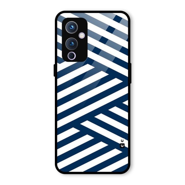 Zip Zap Pattern Glass Back Case for OnePlus 9