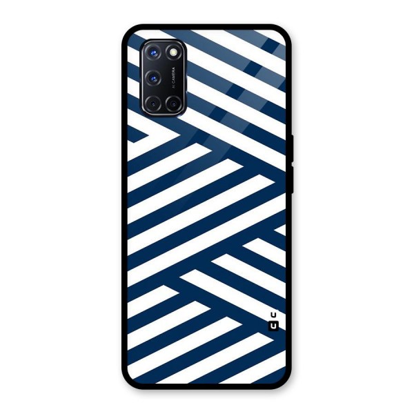 Zip Zap Pattern Glass Back Case for Oppo A52