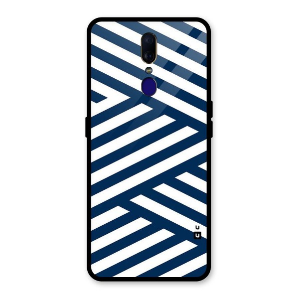 Zip Zap Pattern Glass Back Case for Oppo F11