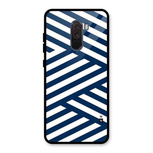 Zip Zap Pattern Glass Back Case for Poco F1