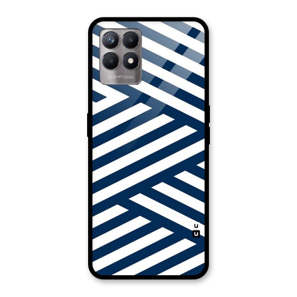 Zip Zap Pattern Glass Back Case for Realme 8i