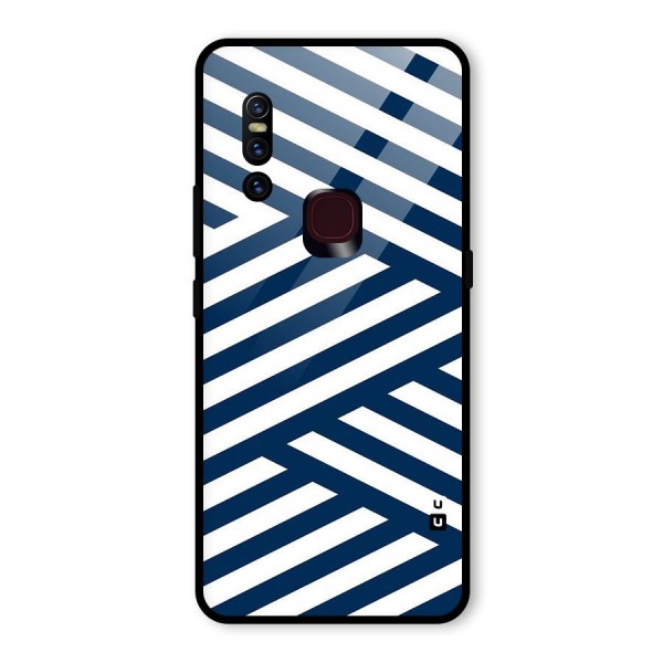 Zip Zap Pattern Glass Back Case for Vivo V15