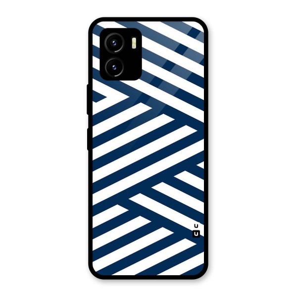 Zip Zap Pattern Glass Back Case for Vivo Y15s