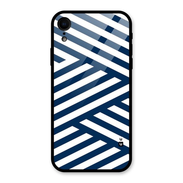 Zip Zap Pattern Glass Back Case for XR