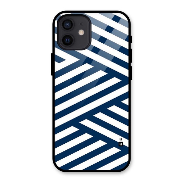 Zip Zap Pattern Glass Back Case for iPhone 12