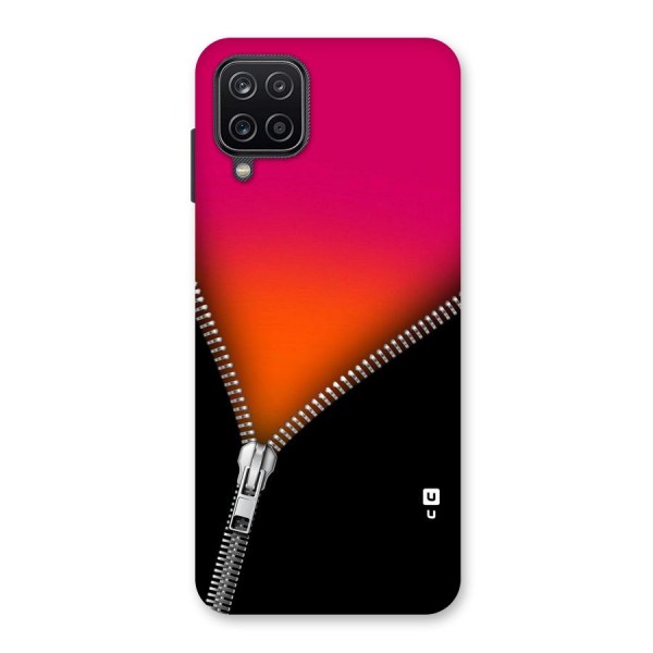 Zipper Print Back Case for Galaxy A12