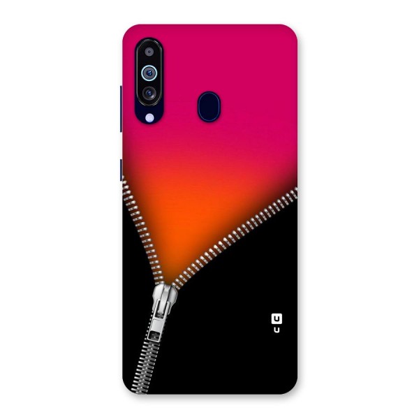 Zipper Print Back Case for Galaxy A60