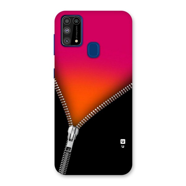 Zipper Print Back Case for Galaxy M31