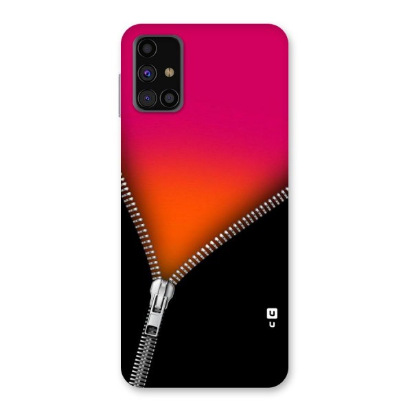 Zipper Print Back Case for Galaxy M31s