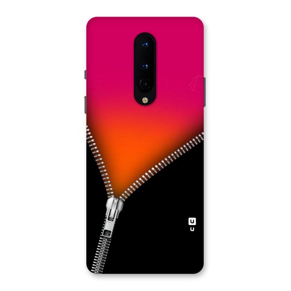 Zipper Print Back Case for OnePlus 8