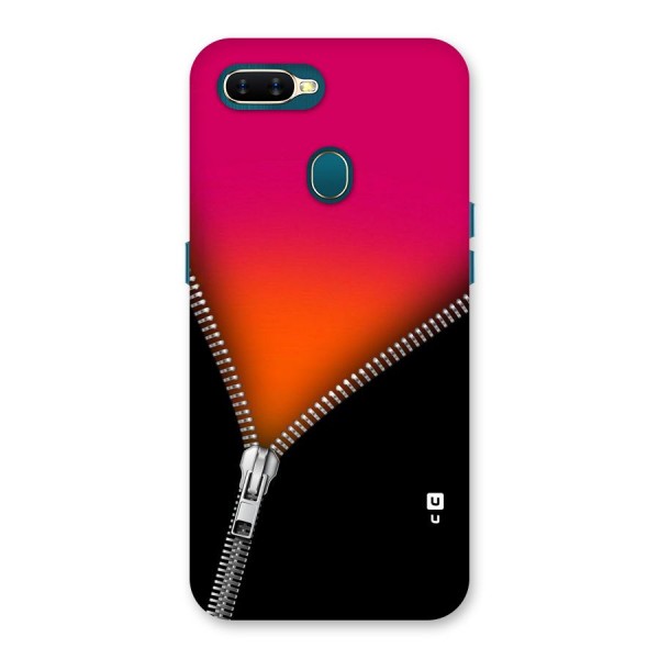 Zipper Print Back Case for Oppo A12