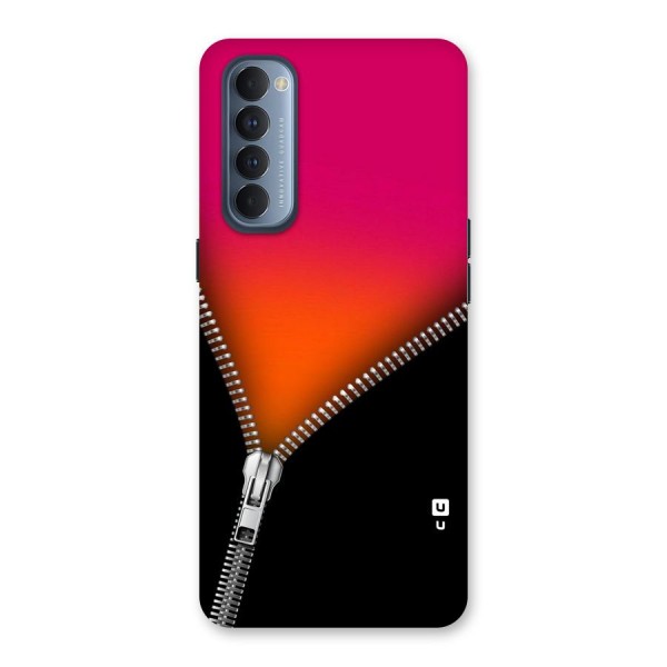 Zipper Print Back Case for Reno4 Pro