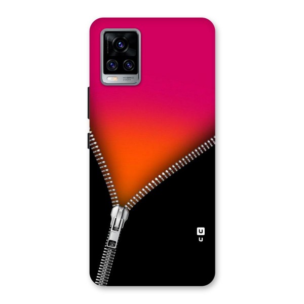 Zipper Print Back Case for Vivo V20 Pro