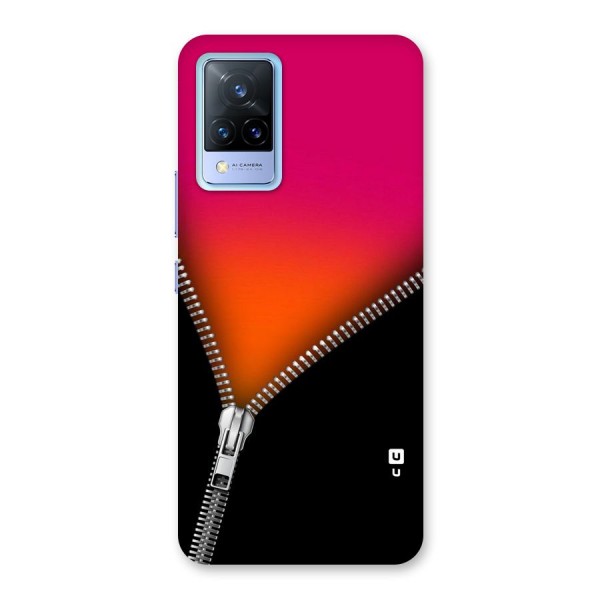 Zipper Print Back Case for Vivo V21 5G