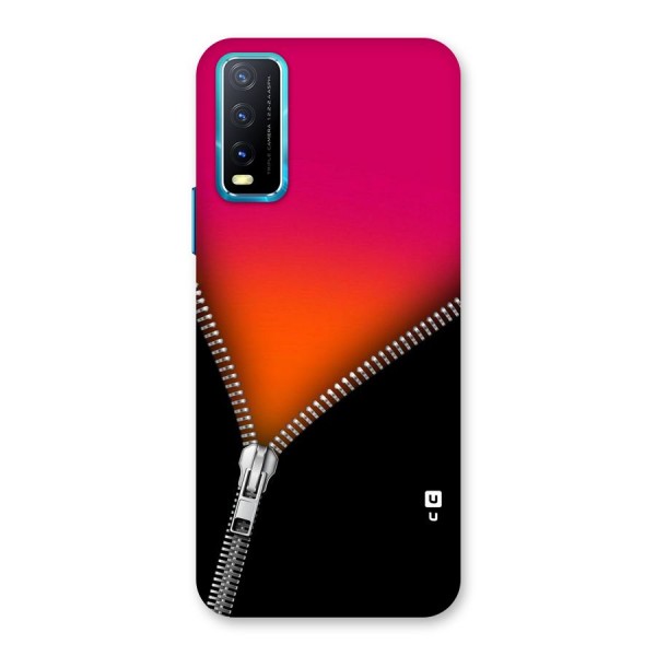 Zipper Print Back Case for Vivo Y20s