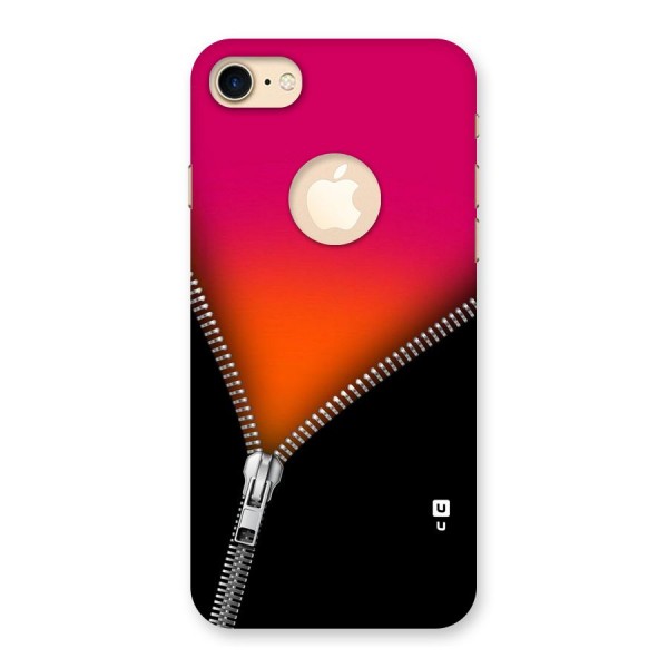 Zipper Print Back Case for iPhone 8 Logo Cut