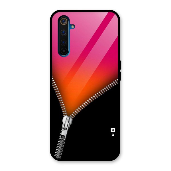 Zipper Print Glass Back Case for Realme 6 Pro