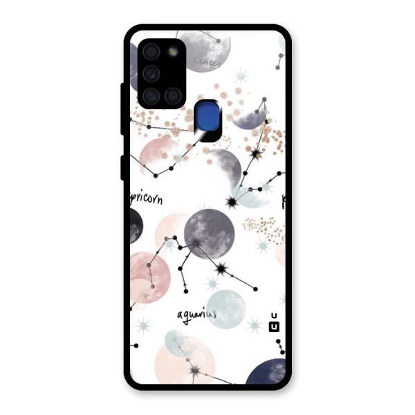 Zodiac Glass Back Case for Galaxy A21s