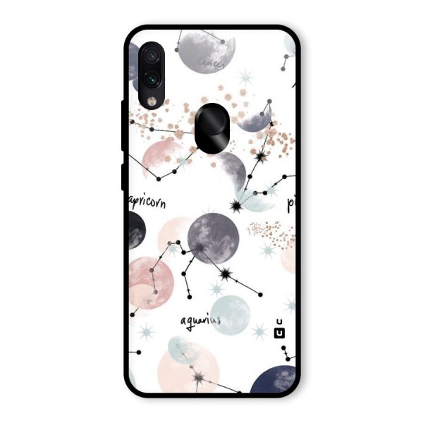 Zodiac Glass Back Case for Redmi Note 7