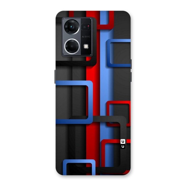 Abstract Box Glass Back Case for Oppo F21 Pro 5G