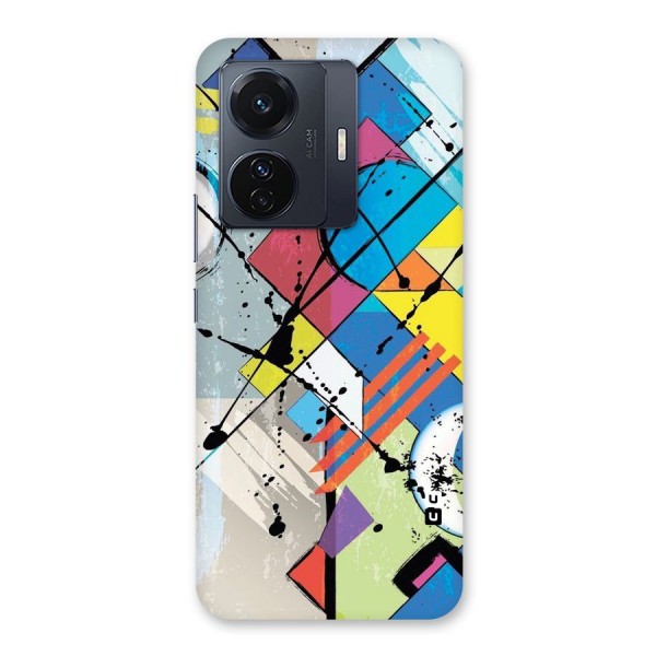 Abstract Paint Shape Back Case for Vivo T1 Pro